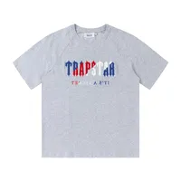 23SS مصمم جديد الرجال T Shirt Trapstar فضفاضة القمصان غير الرسمية الضخمة 100 ٪ من القطن الرجال