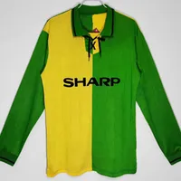 90 92 94 96レトロサッカージャージ1990 1992 1994 2008 2009 Beckham Cantona Keane Schiggs Football Shirts Kit