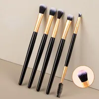 Makeup Brushes Karsyngirl 5Pcs Black Set Soft Synthetic Hair For Eyeshadow Eyebrow Eyelash Brush Make Up Beauty Tools