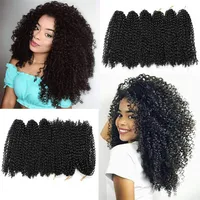 12 -calowe Malibob Warkocze Malibob Marlybob Plejanie włosów Afro Kinky Curly Braids Ombre Syntetyczne plecionki przedłużenie włosów154r