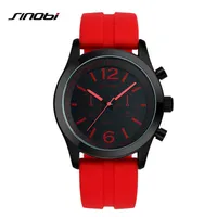 Sinobi Sports Frauenhandgelenk Uhr Uhr Casula Genfer Quarz Uhr Weiche Silikon -Gurt -Modefarbe billiger erschwinglicher Reloj Mujer2498