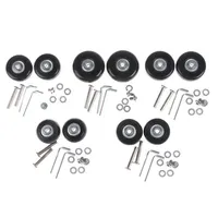 Bag Parts & Accessories Luggage Wheel Suitcase Replacement Wheels Axles Repair Rubber Travel Black With Screw 5 Sizes 1 Set2848