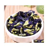 Dekoratif Çiçek Çelenkleri 500g Thai Mavi Kelebek Bezelye Kokulu Çay Kurutulmuş Fasulye Saf Doğal Pişir