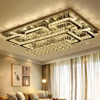 豪華なシャンデリアモダンLED天井照明ライトスクエアランプK9リビングルームベッドルームレストラン252Vのためのクリスタル