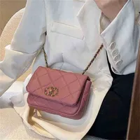 handbag 2023 Fashion women's bag leather quality Handbag trend sense niche chain female Lingge small square Bag
