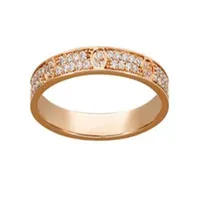 Fashion Titanium Steel Silver Rose Gold Love Ring Miłośnicy 291L