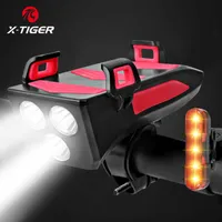 X-Tiger Bike Light with Bicycle Shone Holder Bell Powerbank 4 in 1 MultiFunction Cycling懐中電灯