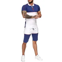 Running Sets Erkekler Yaz Spor Giyim Yumuşak Streçli Spor Takip Kısa Kollu Spor Tişört ve Şort Badminton Set Fitness Kıyafet