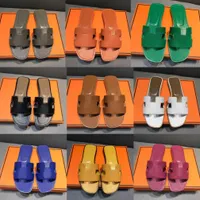 Sexy dames dammen pantoufles sandales slippers ontwerper sandalen oran sandaal sandel dia's lederen platte houtachtige muilezels luxe platform pantoufles sandales met doos