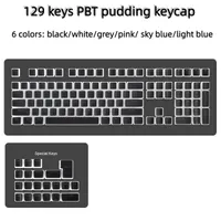 129 Key PBT Pudding Keycaps Backlight OEM Gaming Key Caps for 61 87 98 100 104 108 Keys cherry Mx Switch Mechanical Keyboards