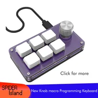 Macro Keyboard New 3Key  6key   9Key   12 Key Knob Black White Mechanical Keyboard Hot swap Designer One-handed Keypad Game PS