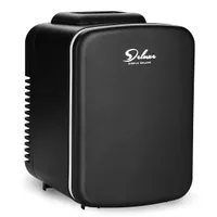 Simple Deluxe Mini Mini холодильник, 4L/6 CAN Portable Cooler Spreader Freon Free Small Holrigrator обеспечивает компактное хранение для ухода за кожей, напитков, еды, косметики, черной