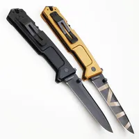 ER CK82 NEMESIS Tactical Folding Knife N690 Titanium Coating Blade Aviation Aluminum Handle Outdoor Camping Hiking Survival Pocket Knives Best Gift for Men
