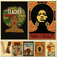 Vintage Black Lives Matter tin Poster Feminism Art Painting metal tin sign Prints Wall Sticker for Home Room Decoration personalized tin plaque Size 30X20cm w02