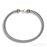 2023 designer bracelets love cables jewelry women large hand bangles twisted helix adjustable alloy colored bead pulsera mens bracelet homme ZB026 F23
