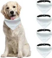 Süblimasyon Boşlukları Ayarlanabilir Tokalı Polyester Pet Üçgen Eşarpları Tüm Boyut Köpekler için Kerchief SS0314