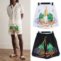 Top Craftsmanship Rhude Mens Shorts Summer Street Fashion Fashion Fashion Shorts Sports Shorts Flower Mesh Ventilate Beach Pants 1-1