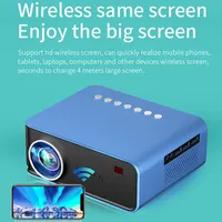 Lejiada New T4 LED MINI Projector 1024x600p دعم كامل HD 1080p فيديو WiFi YouTube للهاتف Home Cinema 3D Smart Movie Game