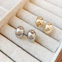 Stud Earrings Post Earring For Women Girls Real Gold Plating Fashion Jewelry Accessories Party Gift 2023 Style HE22152