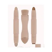 Bronzer Highlighters Beauty Contour Base Highlighter Sticks 2 in 1 Cream Concealer Highlight Stick Stick SetaddBronzed Puff Dh2ky