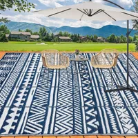 9&#039;x12&#039; RV Outdoor Mats Outdoor Area Rug Camping Rug Reversible Plastic Straw Rug