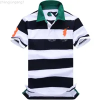 Designet Ralphs Polos T Shirt Summer Paul Stripe Polo Color-blocking Polo Shirt Embroidered Malaysia Fashion Casual Short Sleeve Men&#039;s Wear White