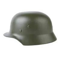 WWII German Elite M35 Helmet Steel Stahlhelm Armor ET68 Combat Retro Replica Head Gear Hat179l