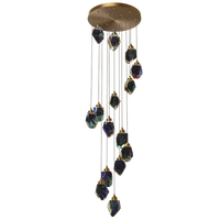 Luxe kristallen trap lange hanglamp modern eenvoudig duplex gebouw villa appartement roterend traplicht licht