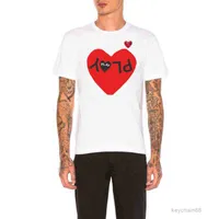 Erkek tişörtler erkekler erkekler kısa kollu t-shirt mektup baskısı nakış kalbi kalp saf pamuk o yaka yaz düz renk gevşek gündelik