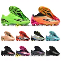 Gift Bag Football Boots X Speedportal FG Firm Ground Cleats Messis X Ghosted Speed Portal Leather Laceless Soccer Shoes Tops Outdoor Trainer Botas De Futbol