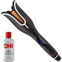 Chi Spin N Curl Curl Curling Iron 및 Chi Silk Infusion Kit, Black (포장이 다를 수 있음)