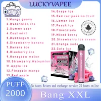 BANG XXL 2000 Puffs Device wegwerpbare elektronische sigaretten Vape Pen 800mAh Batterij 2% 5% 6% 20 mg 50 mg 60 mg Pods Voorgevulde dampenkit