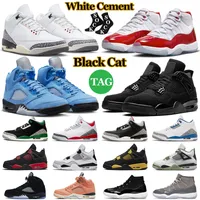 Basketskor 3 4 9 11 Herrtränare Jumpman 3s 4s 5s 11s Military Black Cat Fire Red Thunder Bred Cherry Cool Grey White Cement Men Womens Sports Sneakers