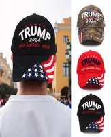 President Donald Trump 2024 Hat Camouflage Baseball Ball Caps Women Mens Designers Snapback US Flag MAGA Anti Biden Summer Sun Vis7611214