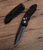 High Quality SW50BS Auto Survival Tactical Folding Knife 440C Black Half Serration Blade Aluminum Handle With Retial Box Packa 4390071