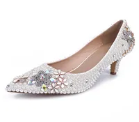 Middle Heel Comfortable Shoes Pointed Toe Party Prom SHoes Elegant Bridesmaid Shoes 2 Inches Women Shoes 9092443