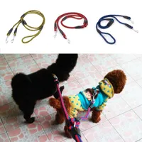 Dog Collars & Leashes Strong Nylon Double Lead Leash Splitter Multiple Walking Training Adjustable Pet Safety Traction Rope Supplies