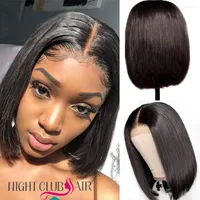 Night Club Brazilian Wig 4x4 Closure 13x4 Lace Front Human Hair Wigs Short Bob 5 Days Delivery For Women