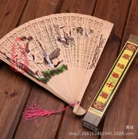 New Wooden Hand Fans Portable Lady Wedding Handmade Folding Fans Whole cheap Hand Fans3814284