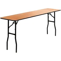 Flash Furniture 6 pieds Rectangular Wood Pliage Training Tablear Table avec un camping fini en revêtement clair lisse