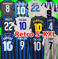 97 98 99 Ibrahimvoic retrò maglie da calcio Eto'o 2009 Milan Zbolotelli Baggio Mirito 95 96 03 10 11 07 08 09 J. Zanetti Sneijder Batistu Ronaldo Inters Football Shirt