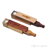 Tuberías para fumar nuevos tubos de madera hechos a mano pipa telescópica de un solo agujero Puente de madera pura cigarrillo de madera