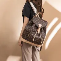 Backpack Style High Quality Luxury Print Design Women's Travel Bag Casual Fashion PU Student Large Capacity Ladies o0ez#297f