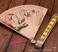 New Wooden Hand Fans Portable Lady Wedding Handmade Folding Fans Whole cheap Hand Fans2337450