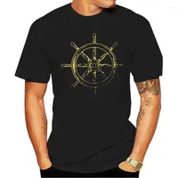 Men's T Shirts Cotton T-shirt OLDSCHOOL NAUTICAL WHEEL Tattoo Boat Ship Sailing Anchor Star Sailor Summer Stylish Retro