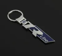 R Rline Logo Keychain New 3D Styling 4S Gift Pendant made by stainless metal Auto Accessories Keyring8393654
