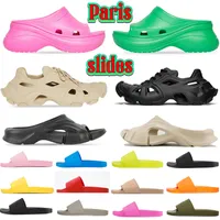 Croc sandals Womens Designer Paris Pool Slides Slippers Mens Platform mold slide Sandal Rubber slipper sneakers luxury men women flat summer beach flip flops shoes