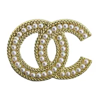 Luksusowe perły kryształowe broszki projektant marki liter