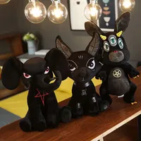 Unicorn/Tavşan/Fil/Kurt/Kedi Çocuklar İçin Özel Hediye Anubis Siyah Dolgulu Killstar Devil Bebek Peluş Oyuncaklar Black Bebek 35cm