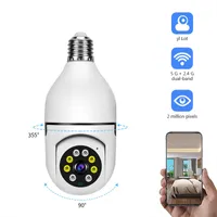 IP Cameras 5G Bulb Wifi Surveillance Camera Night Vision Full Color Automatic Human Tracking Zoom Indoor Security Protection Monitor Camera 230314